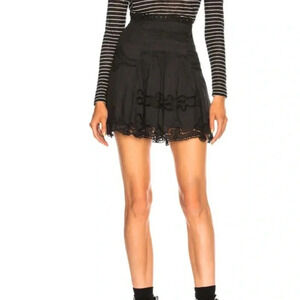 NWT ISABEL MARANT Marion Mini Skirt Black 4